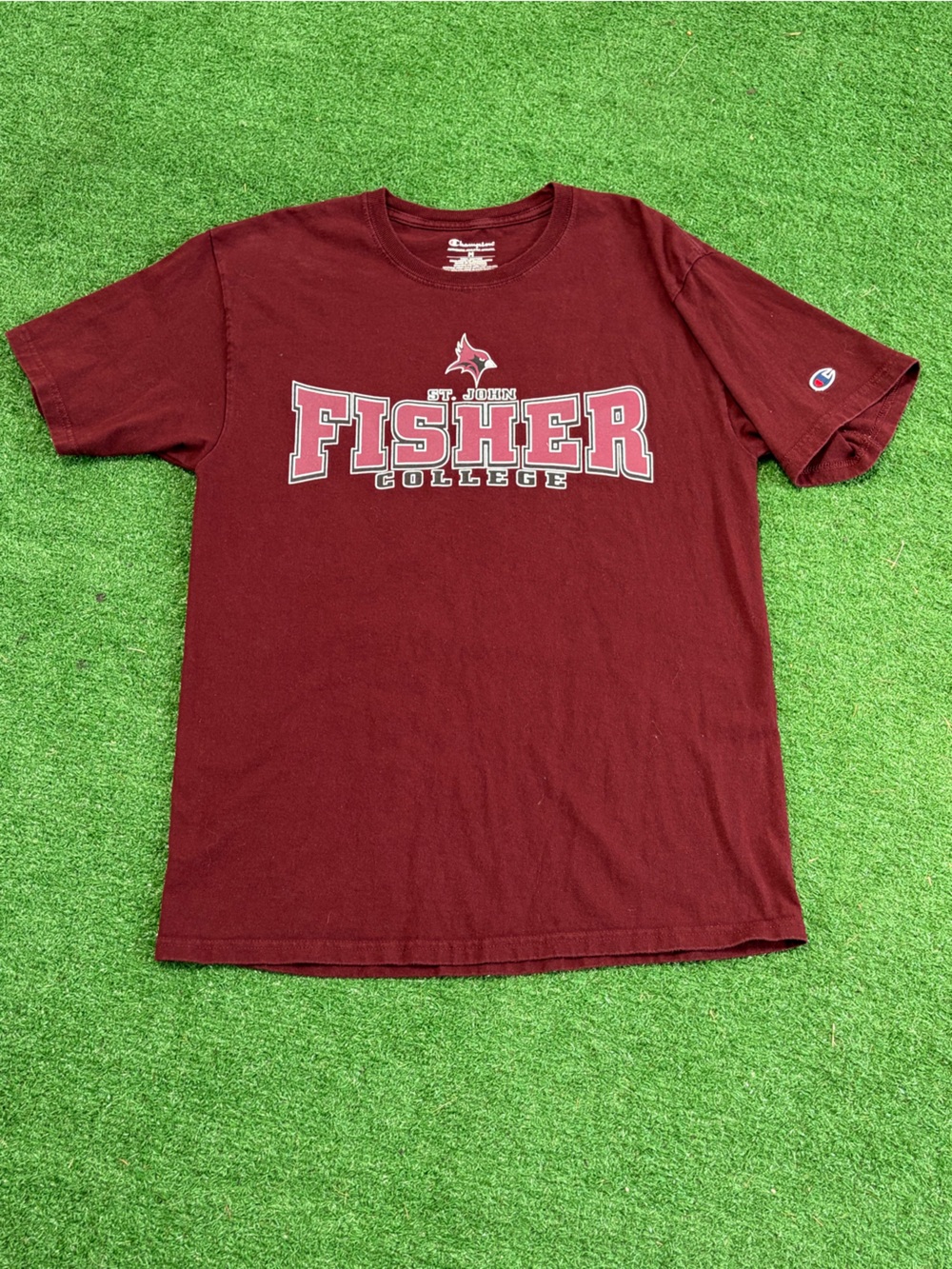 Champion Maroon Fisher College Graphic Tee